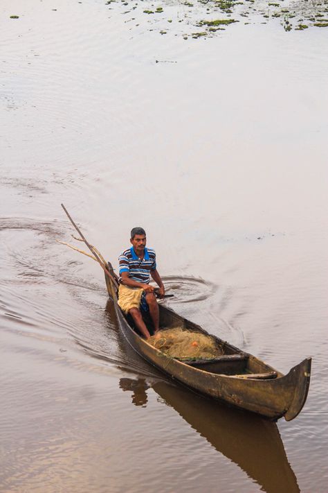 Rider Riding Boat in Kerala Backwater Kerala Boat, Kerala Backwaters, Kochi Kerala, Kochi, Kerala, Hammock, Outdoor Furniture, Outdoor Decor, Quick Saves