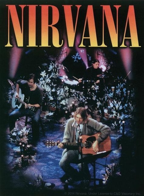 Nirvana Wallpaper, Nirvana Unplugged, Nirvana Poster, Rock Band Posters, Vintage Music Posters, Mtv Unplugged, Band Poster, Band Wallpapers, Musica Rock