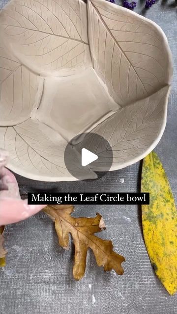 Leaf Pottery, Ceramics Videos, Clay Leaves, Clay Leaf, Small Store, Pottery Handbuilding, Leaf Bowls, Slab Pottery, Pinch Pots