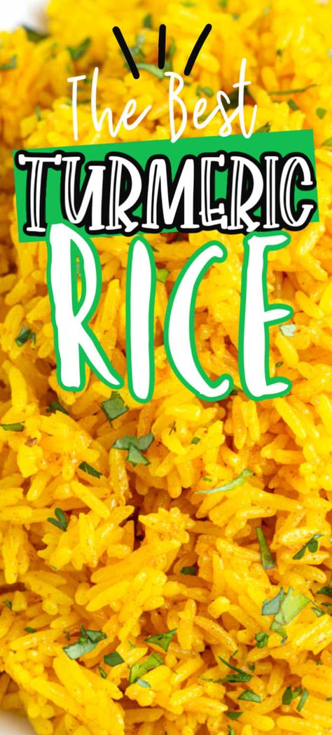 Turmeric Rice Recipe, Turmeric Rice, How To Make Guacamole, Turmeric Recipes, Yellow Rice, Mediterranean Dishes, Starters Recipes, Perfect Side Dish, Indian Dishes