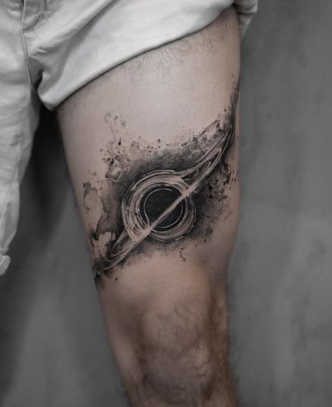 Black Hole Space, Hole Tattoo, Black Hole Tattoo, Space Tattoo, Interstellar, Black Hole, Body Tattoos, Tattoo Sketches, Black Tattoos