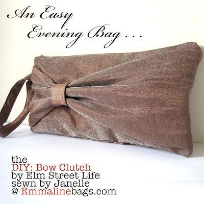 Emmaline Bags, Clutch Pattern, Beauty Tutorial, Bow Clutch, Handbag Hardware, Diy Clutch, Bags Patterns, Bags Ideas, Diy Bags Purses