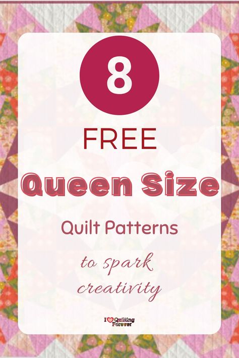 Top 8 Free Queen Size Quilt Patterns ( 10 Bonus Patterns For Sale) Modern Quilt Patterns Queen Size, Queen Size Quilt Measurements, Free Quilt Patterns For Queen Size Bed, Queen Size Quilt Patterns Free, Easy Queen Size Quilt Pattern Free, Queen Sized Quilt Patterns, Classic Quilt Blocks Free Pattern, Simply Serene Quilt Pattern Free, Quilt Patterns Queen Size