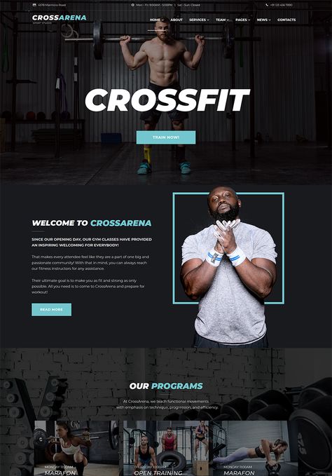 Crossfit Studio, 블로그 디자인, Sports Website, Ecommerce Themes, Wordpress Design, Wordpress Website Design, Fitness Design, Wordpress Theme Design, Web Layout Design