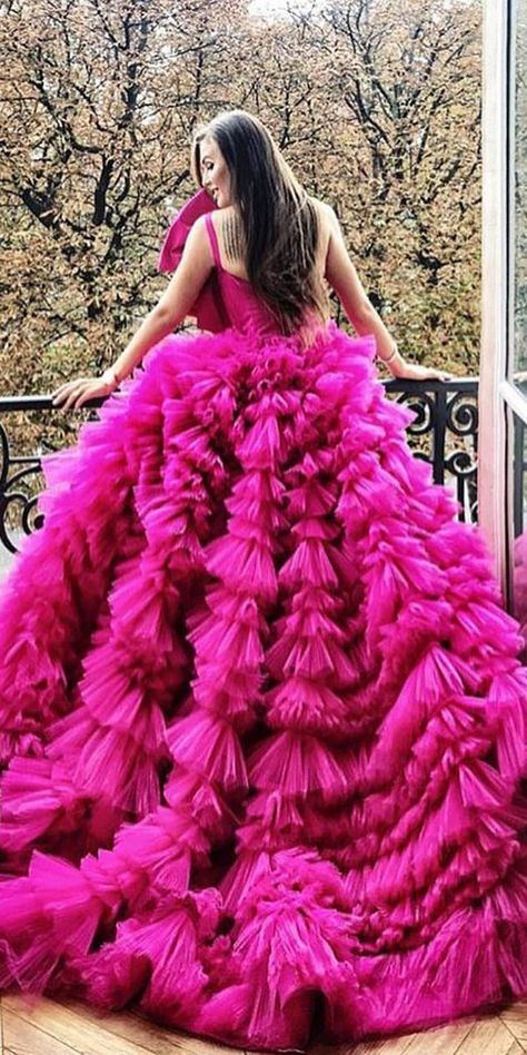 Fuschia Wedding Dress, Fuschia Wedding, Pinkie Promise, Dresses For Bride, Dresses Bride, Bride Top, Wedding Dresses Ball Gown, Wedding Dress Guide, Skirt Purple