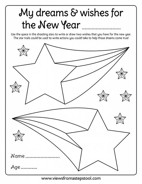 A New Years resolution coloring sheet that children can use to write down their goals for the new year. #newyearsprintable #resolutionsforkids #kidsactivities #parenting #newyearsactivities Kids New Year Resolution Sheet, New Year Counseling Activities For Kids, New Years Coloring Sheets For Kids, Kids New Years Resolution Activity, New Year Literacy Activities Preschool, Kids New Years Resolution, New Years Kids Activities Free Printable, New Years Writing Activity, New Year’s Day Activities For Kids