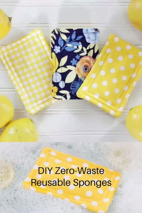 Useful Sewing Crafts, Diy Eco Friendly Sewing Projects, Reusable Home Products, Eco Sewing Projects, Diy Give Aways Ideas, Reusable Dish Sponge, Diy Dish Sponge, Eco Friendly Things To Make And Sell, Eco Diy Projects