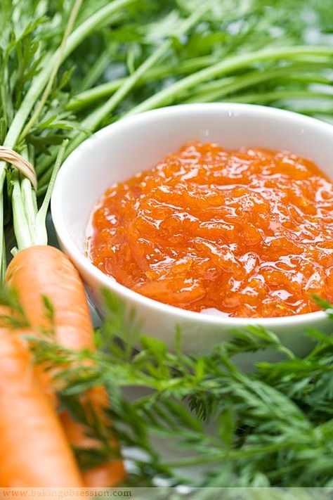 Carrot Citrus Jam from Baking Obsession Carrot Jam, Bunny Cottage, Preserving Vegetables, Carrot Patch, Mini Tarts, Canning Pickles, Canning Vegetables, Bunny Carrot, Bakewell Tart