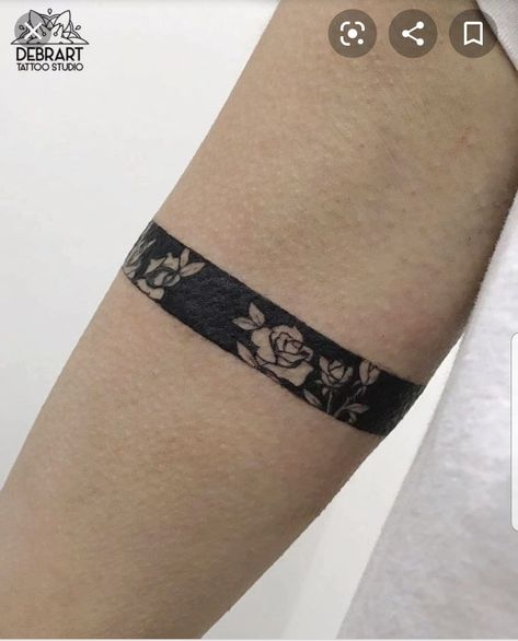 Upper Armband Tattoo, Black Band Tattoo, Wrist Band Tattoo, Armband Tattoos For Men, Tattoos For Men And Women, Cuff Tattoo, Armband Tattoos, Band Tattoo Designs, Armband Tattoo Design