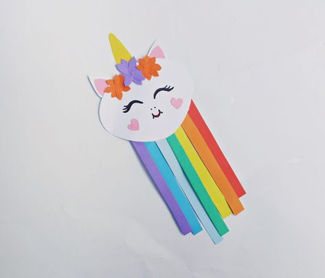 Unicorn Rainbow Craft Rainbow Crafts For Kids, Diy Unicorn Crafts, Unicorn Crafts For Kids, Nanny Life, Rainbow Craft, Unicorn Craft, Unicorn Images, Unicorn And Rainbow, Unicorn Pillow