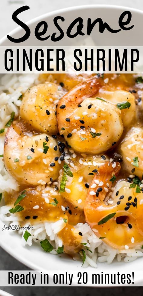 Shrimp Recipes Easy Dinners, Glazed Shrimp, Ginger Shrimp, Shrimp Pasta Recipes Easy, Shrimp And Rice Recipes, Grilled Shrimp Recipes, Shrimp Recipes Healthy, Sesame Ginger, Shrimp Recipes For Dinner