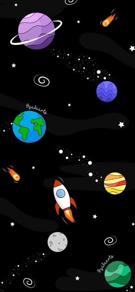 Wallpaper Of Galaxy, Nasa Phone Wallpaper, Nerdy Iphone Wallpaper, Cartoon Space Wallpaper, Space Wallpaper Cute, Space Cartoon Wallpaper, The Best Wallpaper For Iphone, Cute Space Wallpapers, Good Wallpapers Iphone