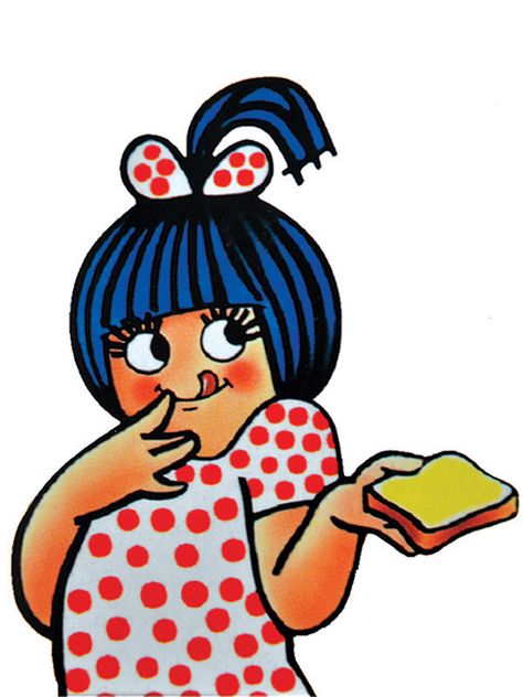 Utterly butterly delicious! Amul Childhood Memories 90s, Indian Illustration, Animal Based, Vintage India, A Cartoon, Girl Drawing, Vintage Ads, Girl Cartoon, Cartoon Characters