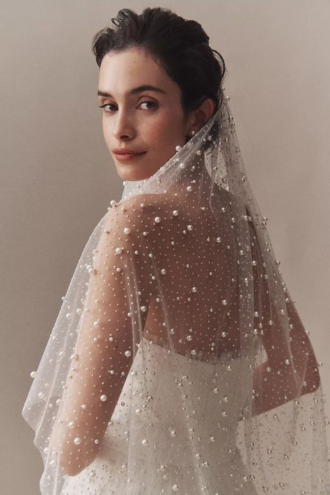 Beaded Cathedral Veil, Cascade Veil, Veil Alternative, Beaded Veil, Ethereal Wedding Dress, By Watters, Beaded Embellishments, Ethereal Wedding, Wedding Dress With Veil