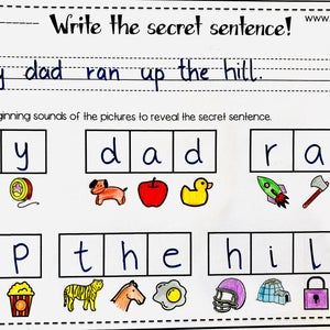 Sentences Kindergarten, Punctuation Rules, Phonics Cvc, Sentence Activities, Sentence Examples, Kindergarten Reading Activities, School Prep, Sentence Building, Eyfs Activities