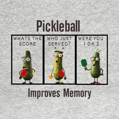 Pickleball Funny Cartoons, Funny Pickle Ball Sayings, Pickleball T Shirts, Pickleball Memes Funny, Pickle Ball Outfit Women, Pickleball Humor, Pickleball Outfits For Women, Rv Quotes, Women Pickleball