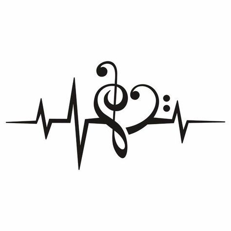 My heart sounds like music when you are here! Piano Tattoo, Tattoo Music, Music Heart, Stick N Poke, Bass Clef, Music Tattoo Designs, Note Tattoo, Music Drawings, Harry Potter Tattoos