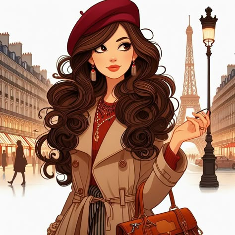 Girly Art Illustrations Style, Girly Art Illustrations Beauty, Designer Illustration, Beautiful Paris, Beautiful Scenery Pictures, Positive Art, France Drawing, Fashion Illustration Sketches, Girly Art Illustrations