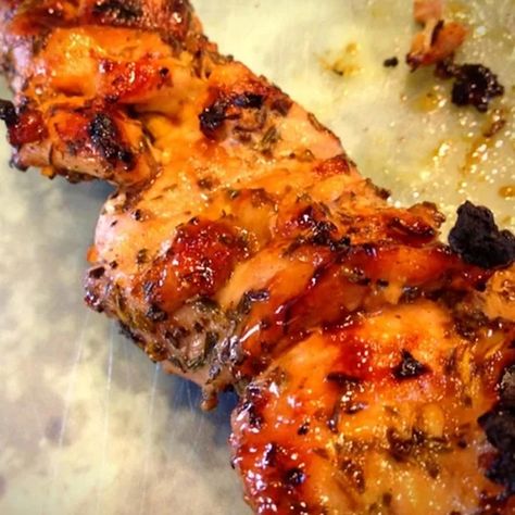 Grilled Tamarind and Orange Glazed Chicken Recipe - Allrecipes.com | Allrecipes Orange Glazed Chicken, Tamarind Recipes, Mustard Chicken Thighs, Marinating Chicken Breast, Tamarind Paste, Glazed Chicken, Herbs De Provence, Tamarindo, Poultry Recipes