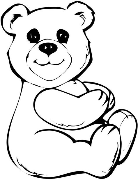 Teddy Bear Applauseand Sitting Down Coloring Pages Printable # - Clip Art Library Polar Bear Coloring Page, Photo Ours, Teddy Bear Coloring Pages, Bear Printable, Teddy Bear Drawing, Panda Coloring Pages, Bear Sitting, Kids Teddy Bear, Bear Picnic