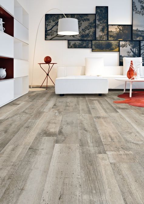 Colourful Inspiration from the Mediterranean Light Grey Wood Floors, Ceramic Floor Tiles Living Room, Affordable Flooring, Grey Hardwood Floors, Wood Floor Ideas, Inexpensive Flooring, Wood Wall Tiles, Wooden Floor Tiles, Grey Wood Floors