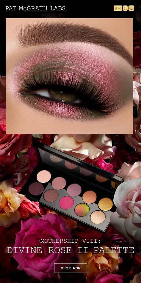 Mothership viii: divine rose Eye Makeup Designs, Colorful Eye Makeup, Makeup Eye Looks, Creative Eye Makeup, Eye Makeup Art, Makeup Designs, Gorgeous Makeup, Creative Makeup, Artistry Makeup