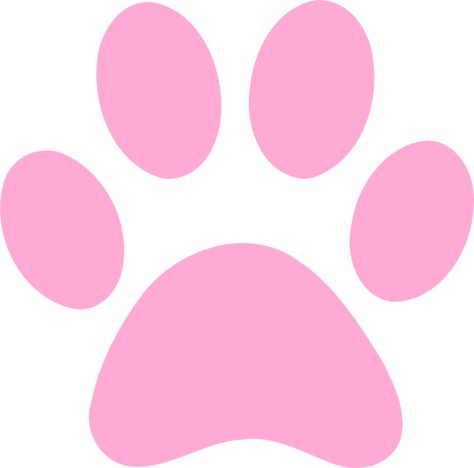 Pink Paw Print clip art - vector clip art online, royalty free ... Paw Print Clip Art, Paw Stencil, Paw Print Image, Bear Stencil, Dog Template, Pink Paw Print, Dog Clip Art, Pink Paws, Puppy Art