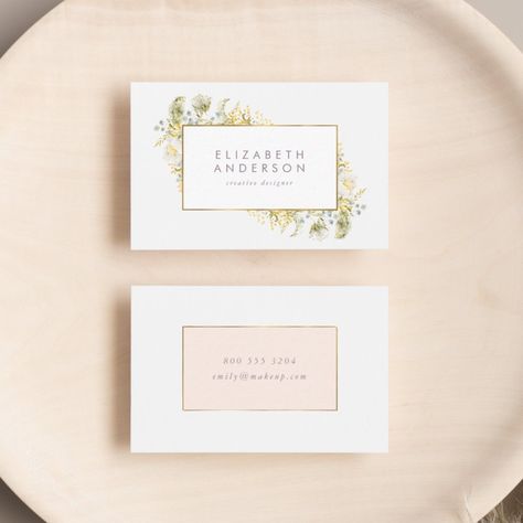 Florist Business Card, Florist Business, Designer Business Card, Monogram Business, Field Wedding, Business Card Ideas, Elegant Business Cards, Corporate Business Card, Personalized Business Cards