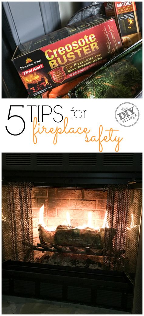 5 quick tips for fireplace safety. Who knows fire safety better than a firefighter? Fireplace Safety, Fireplace Style, Diy Safety, Home Safety Tips, Holiday Fireplace, Chimney Cleaning, Paint Your House, Home Security Tips, Family Safety