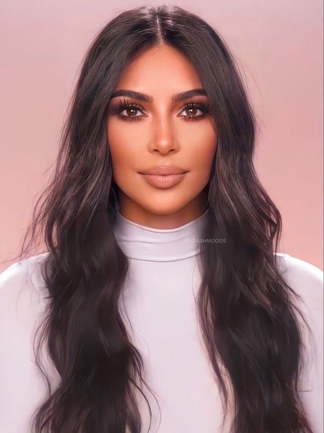 Kim K Glam Makeup, Kim Kardashian Full Glam Makeup, Kim K Natural Makeup, Kim Kardashian Glam Makeup, Kim K Wedding Makeup, Kim K Makeup Looks Natural, Dark Brown Hair Makeup Looks, Celebrity Glam Makeup, Make Kardashian