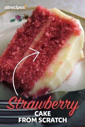 Best Ever Strawberry Cake, Strawberry Cake From Scratch, Delicious Strawberry Cake, Cake From Scratch, Tiramisu Dessert, Strawberry Cake Recipes, A Piece Of Cake, Strawberry Cakes, Recipes Dessert