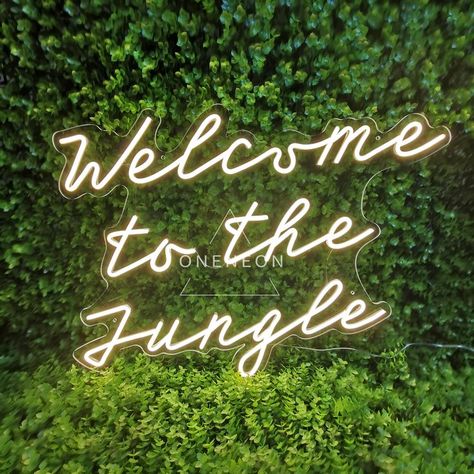 Home Neon Sign, Led Party Lights, Jungle Design, Youre Like Really Pretty, Jungle Theme Birthday, Neon Signs Home, Custom Neon Lights, Neon Sign Bedroom, Sign Maker