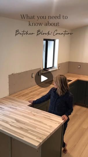 610K views · 3.6K reactions | I have had my butcher block counter 2 years and I am still so happy with my choice! They bring a warm and natural aesthetic to my kitchen and add that farmhouse charm I wanted. I get a lot of questions on them so wanted to provide some more detailed information. Comment “counters” to get my FAQ!

.
.
.
#fixerupper #fixerupperinspired #fixerupperstyle  #homerenovation #renovationjourney #houserenovation #fullhouserenovation #renovationproject #renolife #housetohome #renovationlife #renovation #weboughtafixerupper #renovationtips #Farmhousedecor #farmhousestyle #farmhouseinspo  #farmhouseidea #farmhousehomedecor #fixerupperstyle #butcherblock #butcherblockcountertop #diycountertops #woodcountertops | N.donat coke Waterfall Countertop, House Kitchen Ideas, Fixer Upper Inspired, Castle Ideas, Butcher Block Counter, Renovation Tips, Fixer Upper Style, Natural Aesthetic, Diy Countertops