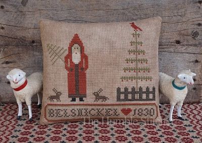 The Humble Stitcher Paper Cross Stitch, Paper Cross, Primitive Cross Stitch Patterns, Primitive Christmas Decorating, Santa Cross Stitch, Primitive Stitchery, Winter Cross Stitch, Cross Stitch Christmas Ornaments, Cross Stitch Patterns Christmas