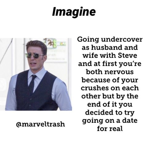 #marvel #captainamerica #steverogers #imagines Dating Steve Rogers, Steve Rogers Imagine, Steve Rogers Imagines, Marvel Imagines, Imagine Scenarios, Avengers Dr, Avengers Imagines, Oc X Canon, Hot Hero