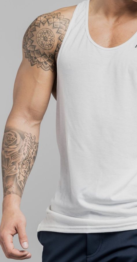 Shoulder Cap Tattoo Men, Sholdertatoos For Men, Front Shoulder Tattoo Men, Geometric Shoulder Tattoo, Upper Shoulder Tattoo Men, Upper Shoulder Tattoo, Barber Ideas, Geometric Tattoo Sleeve Designs, Tattoo Font For Men