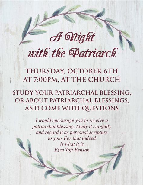 RS Activity, Relief Society Activity, Night with the Patriarch, Patriarchal Blessings, Patriarchal Blessing Activity, Relief Society Theme, Lds Relief Society Activities, Patriarchal Blessing, Relief Society Birthday, Visiting Teaching Handouts, Message For Sister, Lds Yw, Lds Relief Society