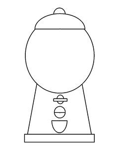 Disguise A Turkey Gumball Machine, Gumball Machine Template, Bubble Gum Craft, Bubble Gum Machine Costume, Bubble Gum Machine Craft, Preschool Drawing, Gumball Machine Craft, Preschool Binder, Shower Punch