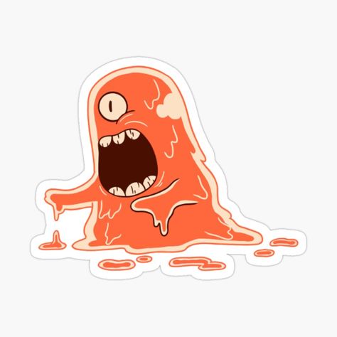 Get my art printed on awesome products. Support me at Redbubble #RBandME: https://www.redbubble.com/i/sticker/Slime-Monster-Sticker-by-AlecMakes1/153606393.EJUG5?asc=u Slime Cute, Monster Slime, Slime Monster, Monster Stickers, Monster Design, Love Stickers, Digital Art Tutorial, Art Tutorials, Slime