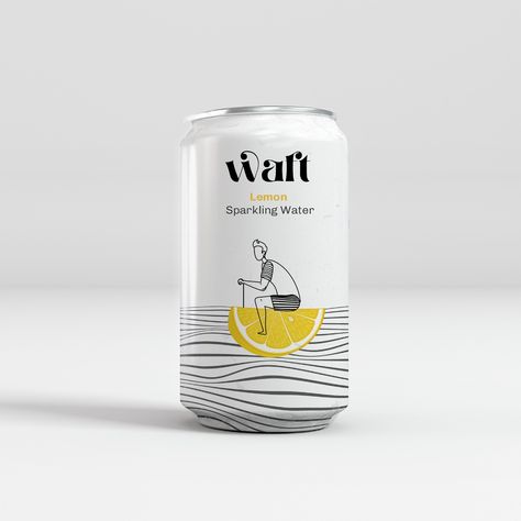 Sparkling Water Can Design, Flavoured Water Packaging, Beverage Packaging Bottle, Water Product Design, Packaging Design Tutorial, Energy Drink Label Design, Water Package Design, Drinks Label Design, Creative Bottle Design