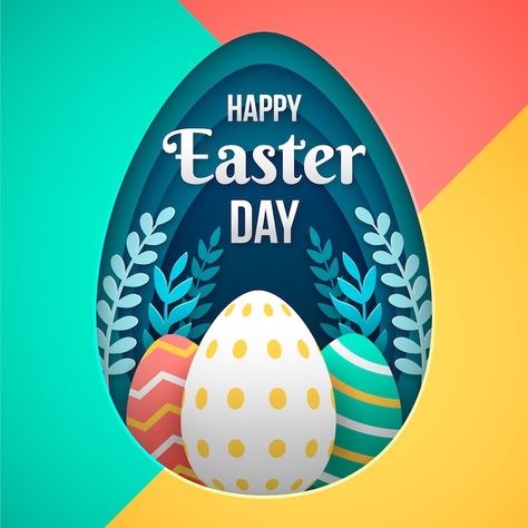 Free vector happy easter day in paper st... | Free Vector #Freepik #freevector #happy-easter-day #happy-easter #easter-egg #easter-day Easter Poster Design, Easter Graphic Design, Teen Easter Basket, Easter Symbols, Easter Party Food, Happy Easter Banner, Easter Poster, Easter Graphics, Print Design Template