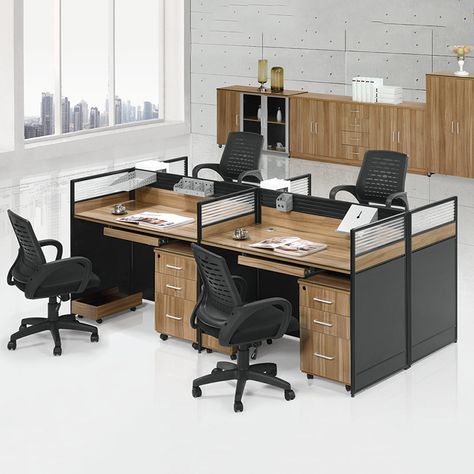 Modern Office Cubicle, Office Cubicle Design, Simple Office Desk, Office Desk And Chair, Cubicle Design, Workstation Desk, Modern Executive Desk, Startup Office, Office Desk Designs