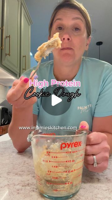 Almond Flour Protein Cookie Dough, High Protein Cookie Dough Greek Yogurt, Protein Cookie In A Mug, Protein Cookie Dough Greek Yogurt, High Protein Desserts Easy, Protein Powder Cookie Dough, Jamie Fielding, High Protein Cookie Dough, Healthy Cookie Dough Recipe