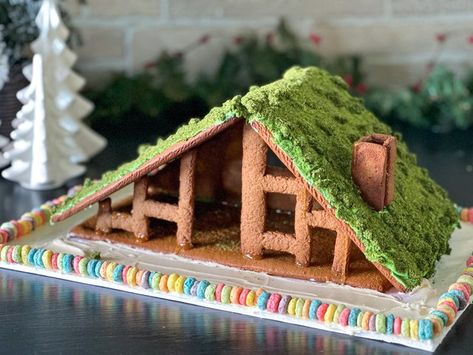 Folklore Gingerbread House, Taylor Swift Themed Gingerbread House, Taylor Swift Gingerbread House, Taylor Swift Gingerbread, Folklore Cabin, Easter Basket Cupcakes, Gingerbread House Decorating Party, Christmas Sleepover, Gingerbread House Patterns