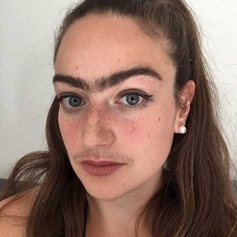 Woman Refuses To Shave Moustache Or Unibrow And Instead Embraces It Female Facial Hair, Upper Lip Hair, Brown Spots Removal, Dark Under Eye, Facial Hair Removal, Lip Hair, Eyebrow Shape, Upper Lip, Beauty Standards