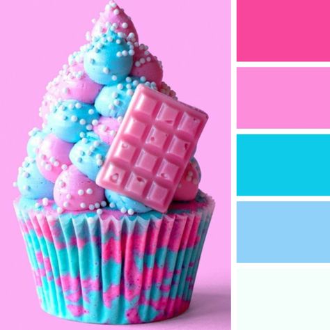 Candy Color Palette, Cloud Cupcakes, Candyland Theme, Palette Challenge, Baby Color, Food Inspired, Cotton Candy Colors, Cotton Candy Clouds, Color Palette Challenge