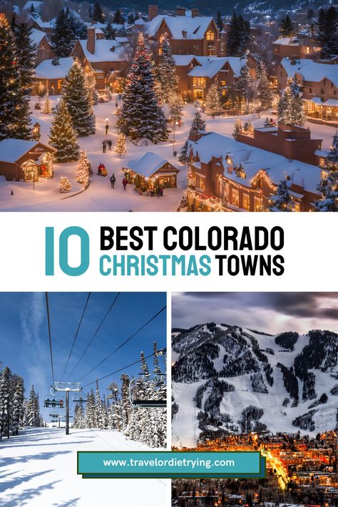 The best places to visit in Colorado in December. Best Colorado Christmas Towns, from snow-covered mountains to cozy towns that are perfect for winter adventures. Aspen Colorado winter Christmas. Vail Colorado Christmas. Best Christmas Town in Colorado. Durango Colorado at Christmas. Breckenridge at Christmas. Colorado Christmas getaways. Colorado Christmas Towns, Colorado Places To Stay, Best Place To Visit In Colorado, Crested Butte Colorado Christmas, Christmas In Breckenridge Co, Colorado At Christmas, Telluride Colorado Christmas, Christmas In Vail Colorado, Durango Colorado Christmas