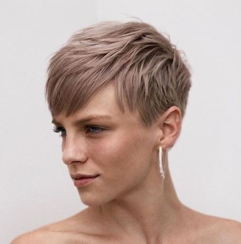 Blond Cenușiu, Very Short Bangs, Very Short Pixie Cuts, Short Blonde Pixie, Curly Pixie Hairstyles, Short Curly Pixie, Geometric Hair Clip, Pixie Cut With Bangs, Blonde Short