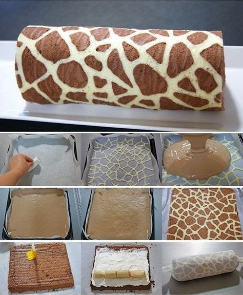 Kuih Lapis, Torte Creative, Animal Print Cake, Kek Lapis, Giraffe Cakes, Crazy Cake, Swiss Roll Cake, Torte Cupcake, Swiss Roll