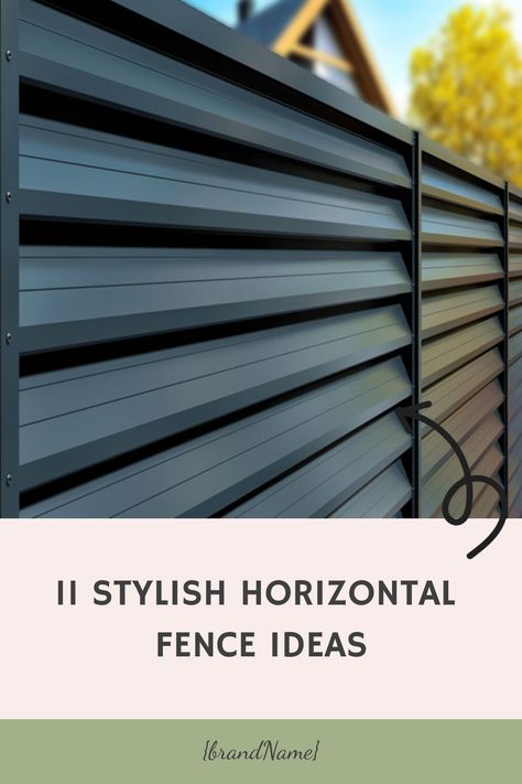 Kickstart your yard's modern transformation with these 11 stylish horizontal fence ideas that will redefine your outdoor space. Horizontal Fence Ideas, Modern Wood Fence, Succulent Bowls, Horizontal Fence, Pallet Fence, Garden Diary, Cedar Fence, Privacy Fences, Aluminum Fence